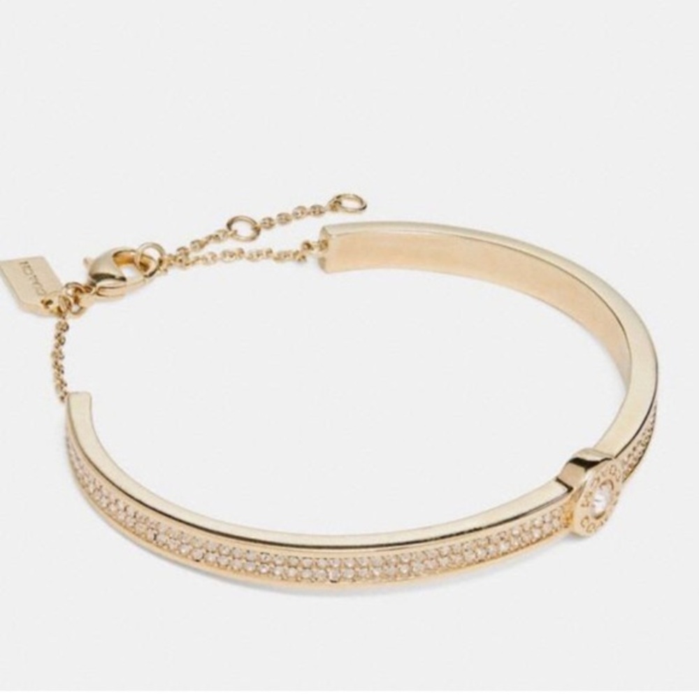 Coach Gold Crystal-Embellished Bracelet